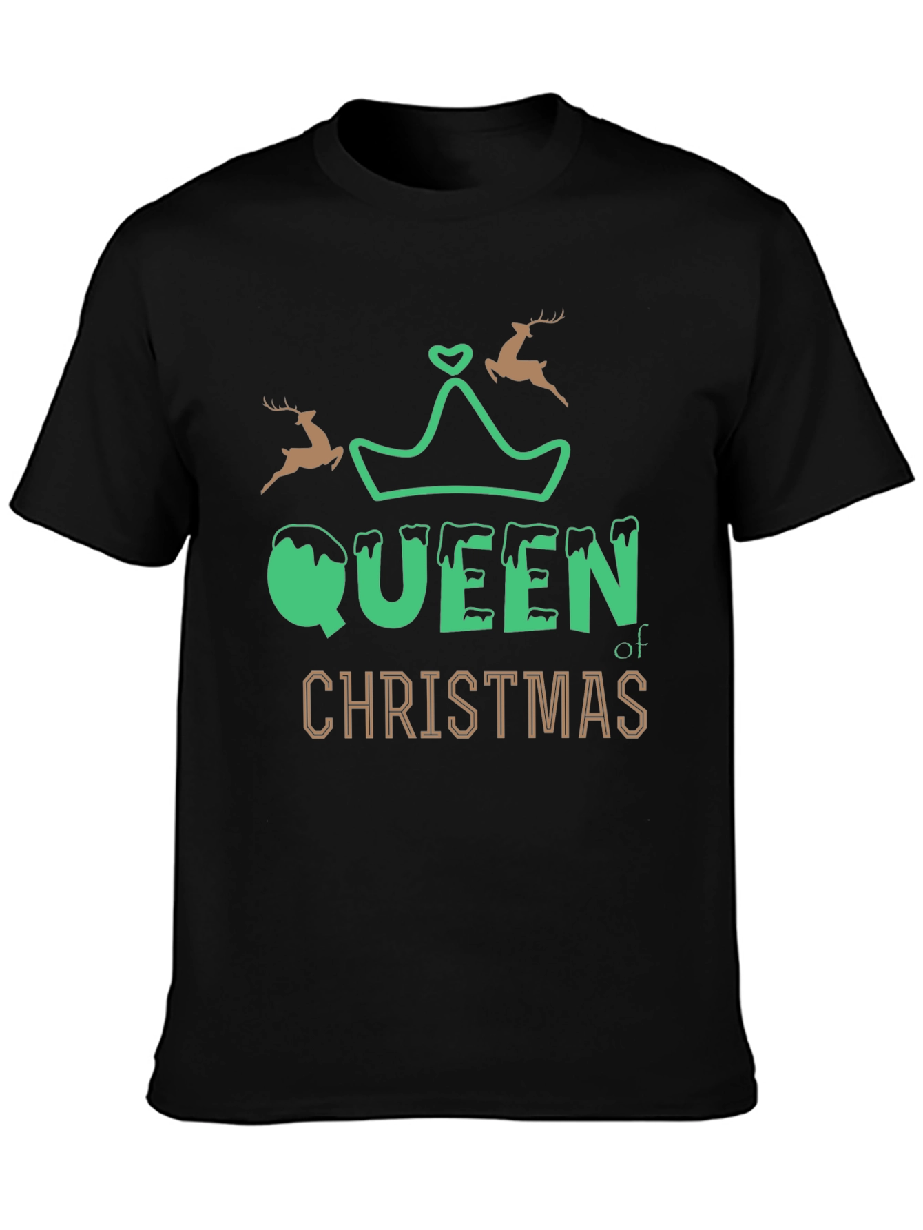 Queen of Christmas Graphic Tee - Holiday Shirt