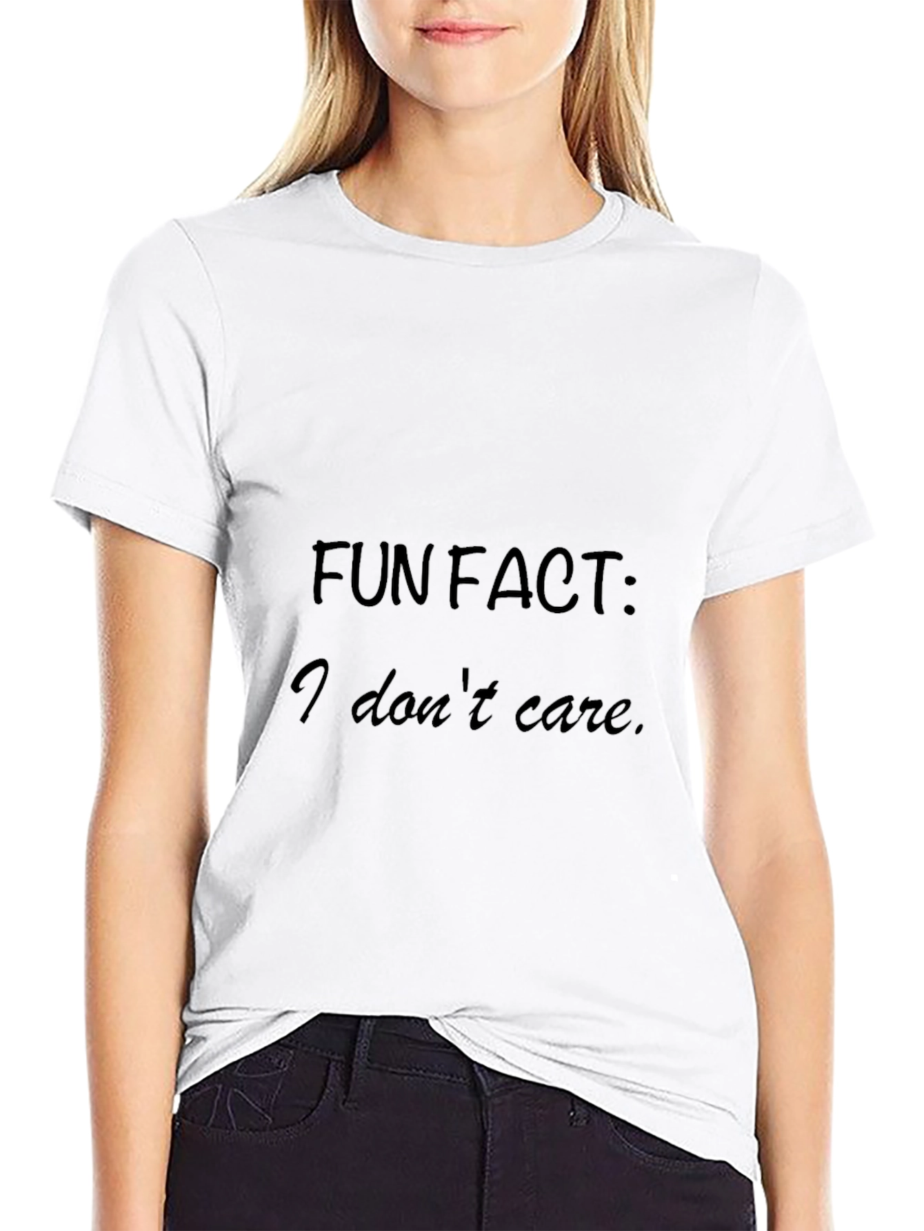 Fun Fact: I Dont Care - Black T-Shirt