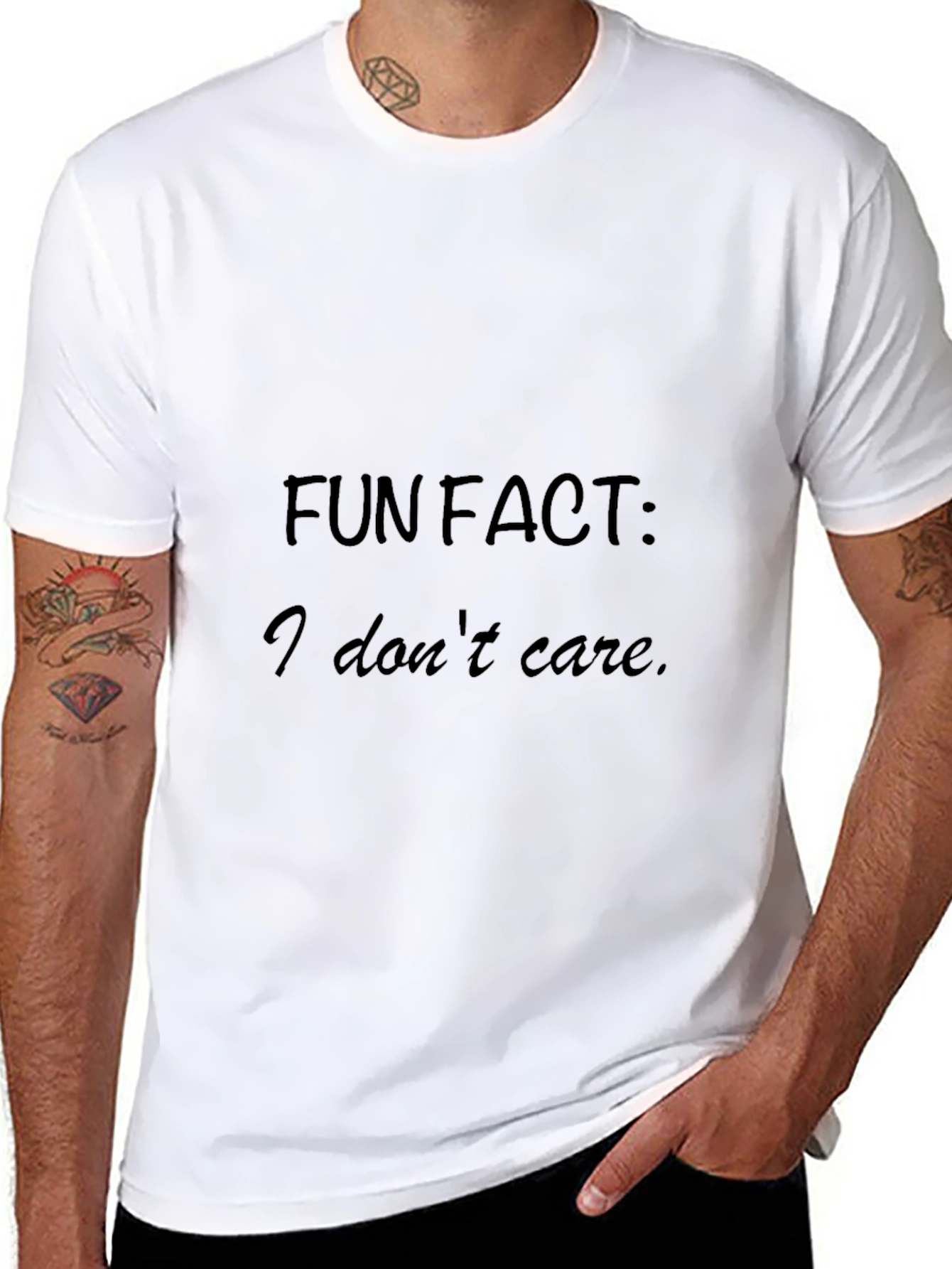 Fun Fact: I Dont Care - Black T-Shirt