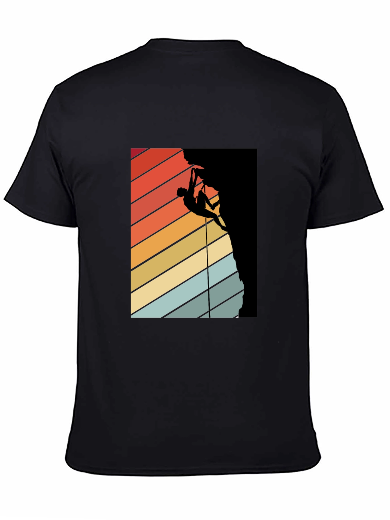Retro Climbing T-Shirt - Black Graphic Tee