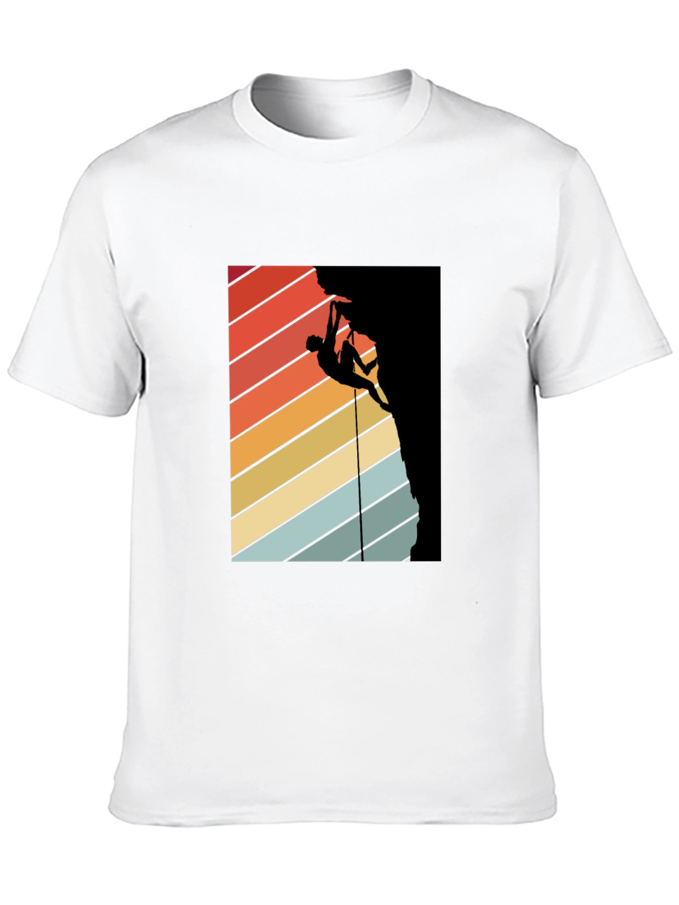 Retro Climbing T-Shirt - Black Graphic Tee