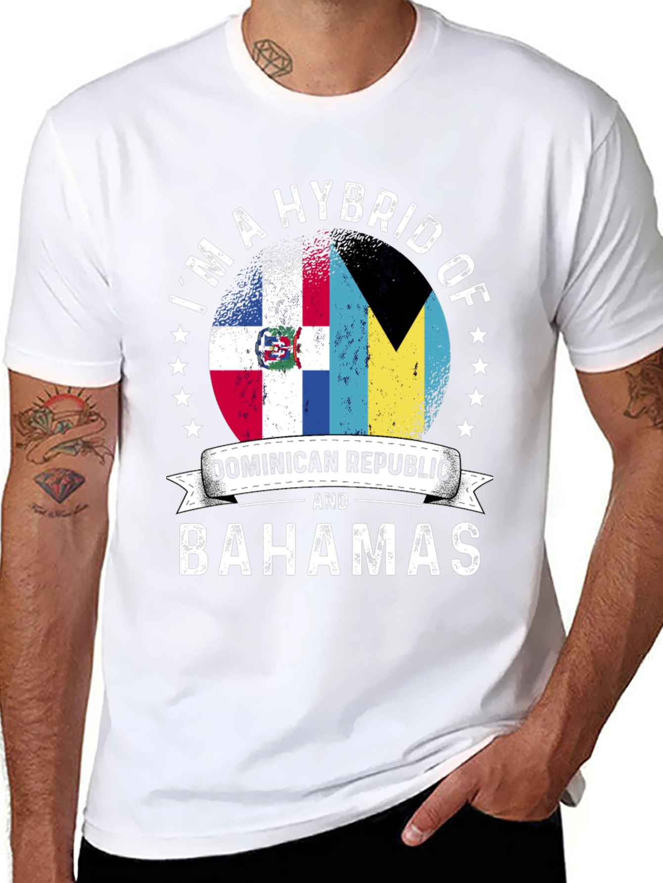 Dominican Republic Bahamas Hybrid T-Shirt