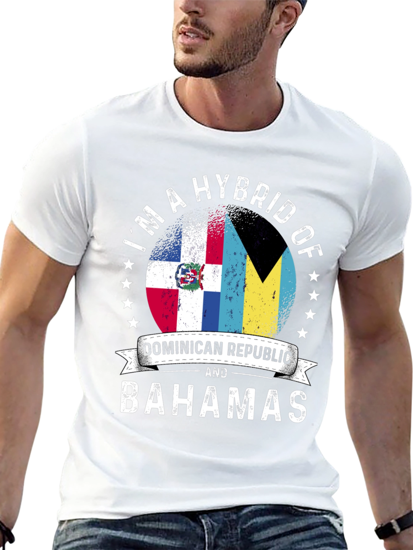 Dominican Republic Bahamas Hybrid T-Shirt