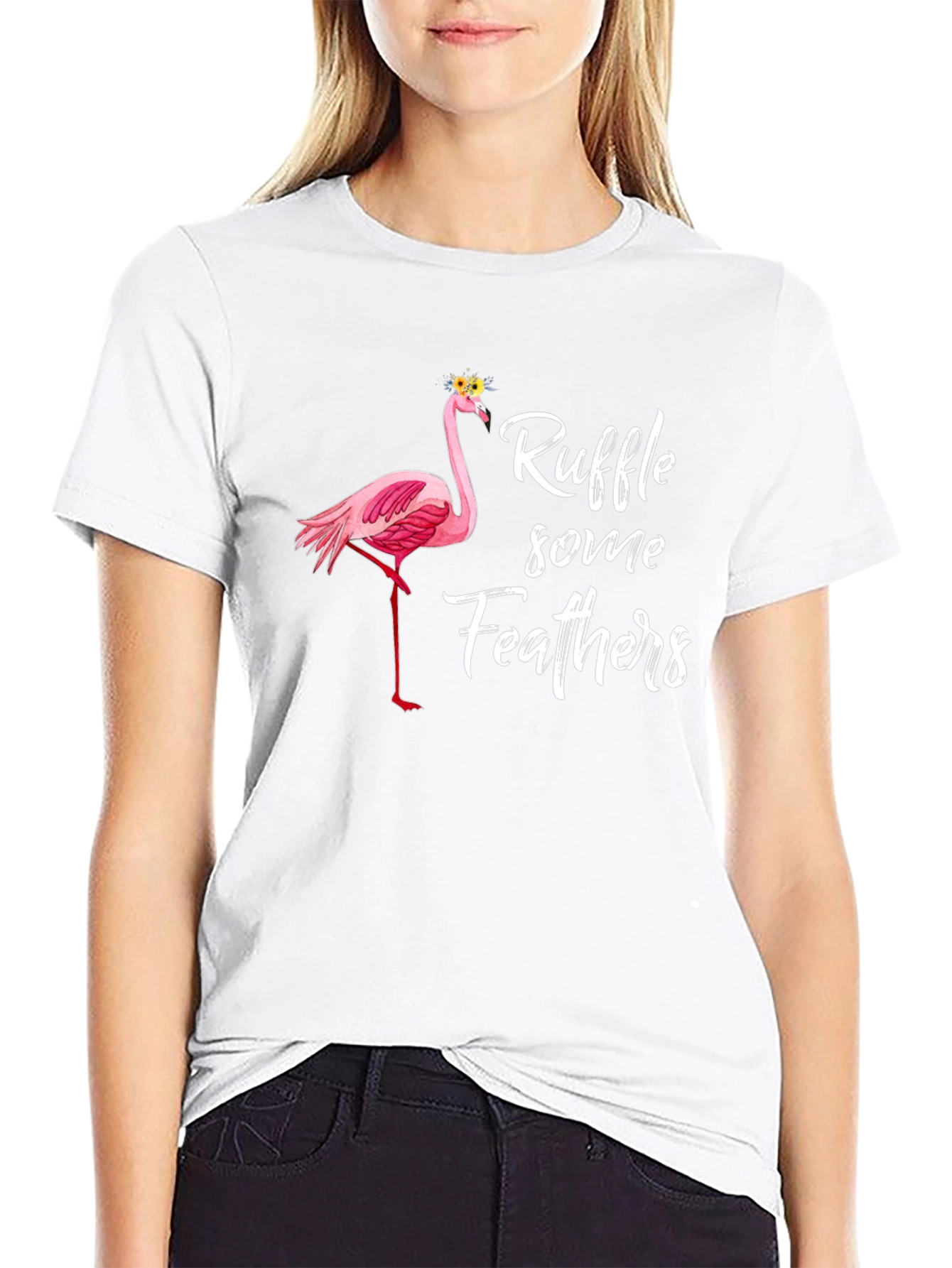 Ruffle Some Feathers Flamingo T-Shirt