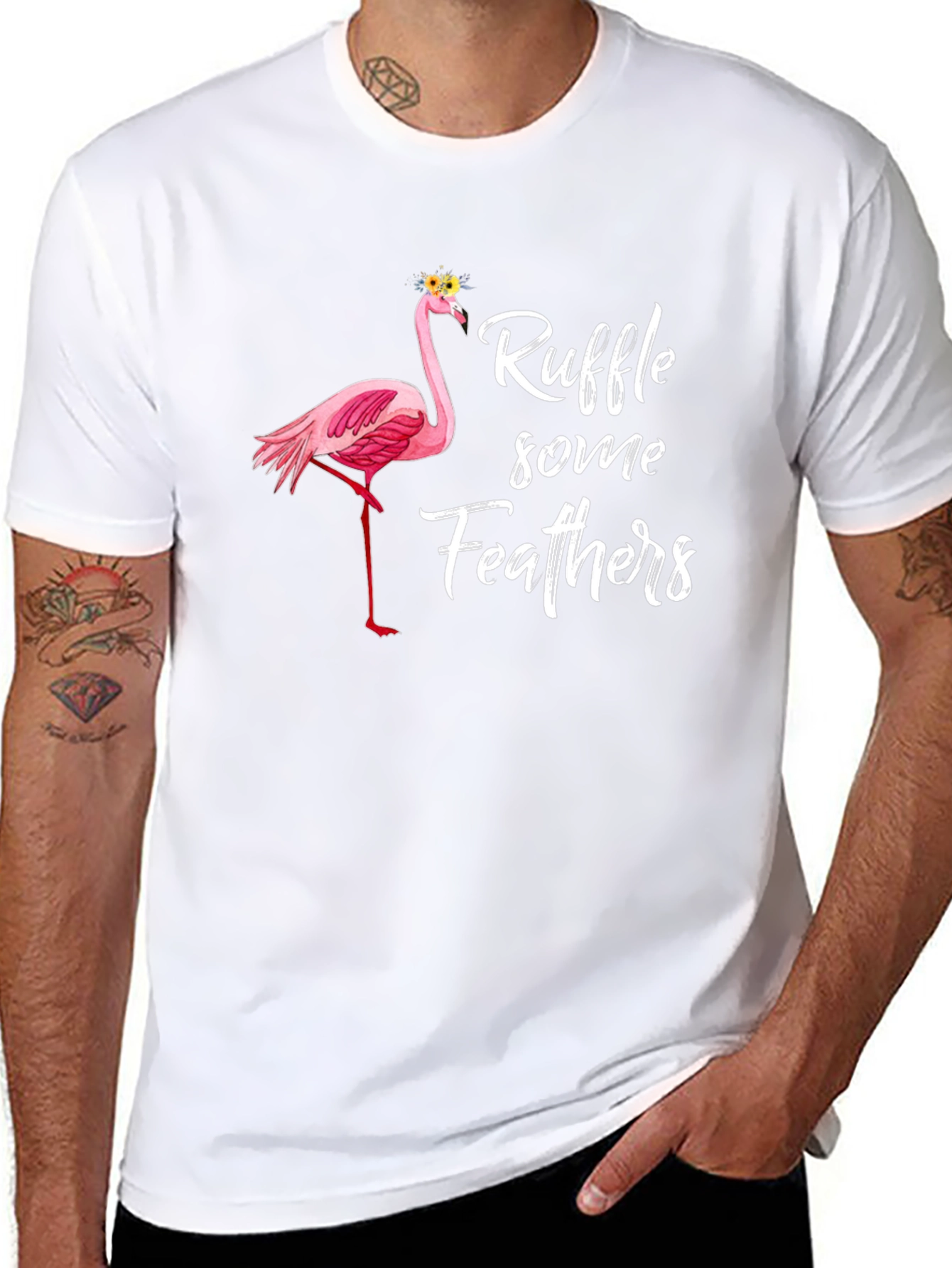 Ruffle Some Feathers Flamingo T-Shirt