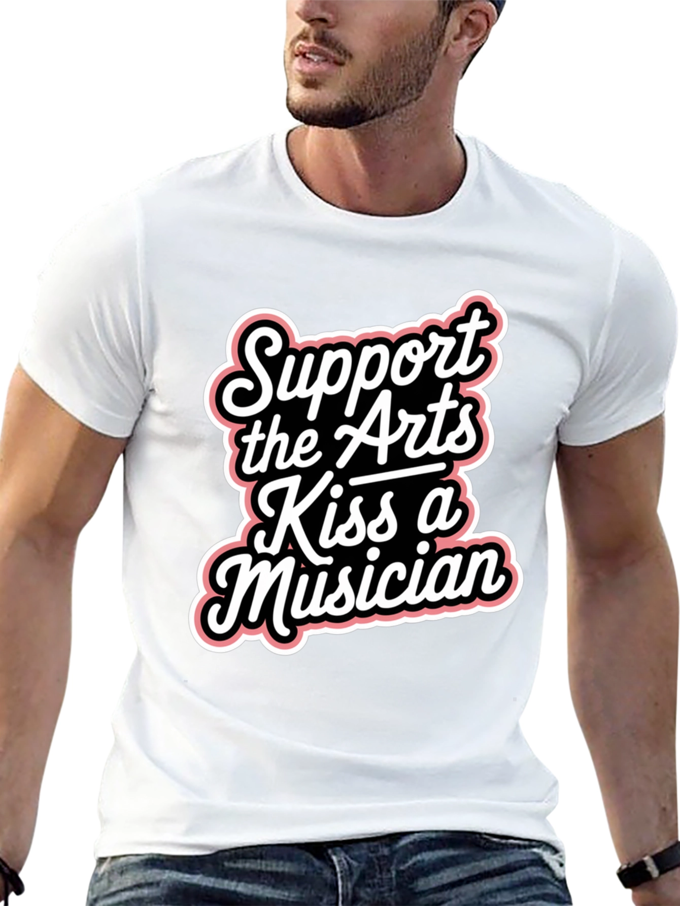 Support the Arts Kiss A Musician Graphic Tee