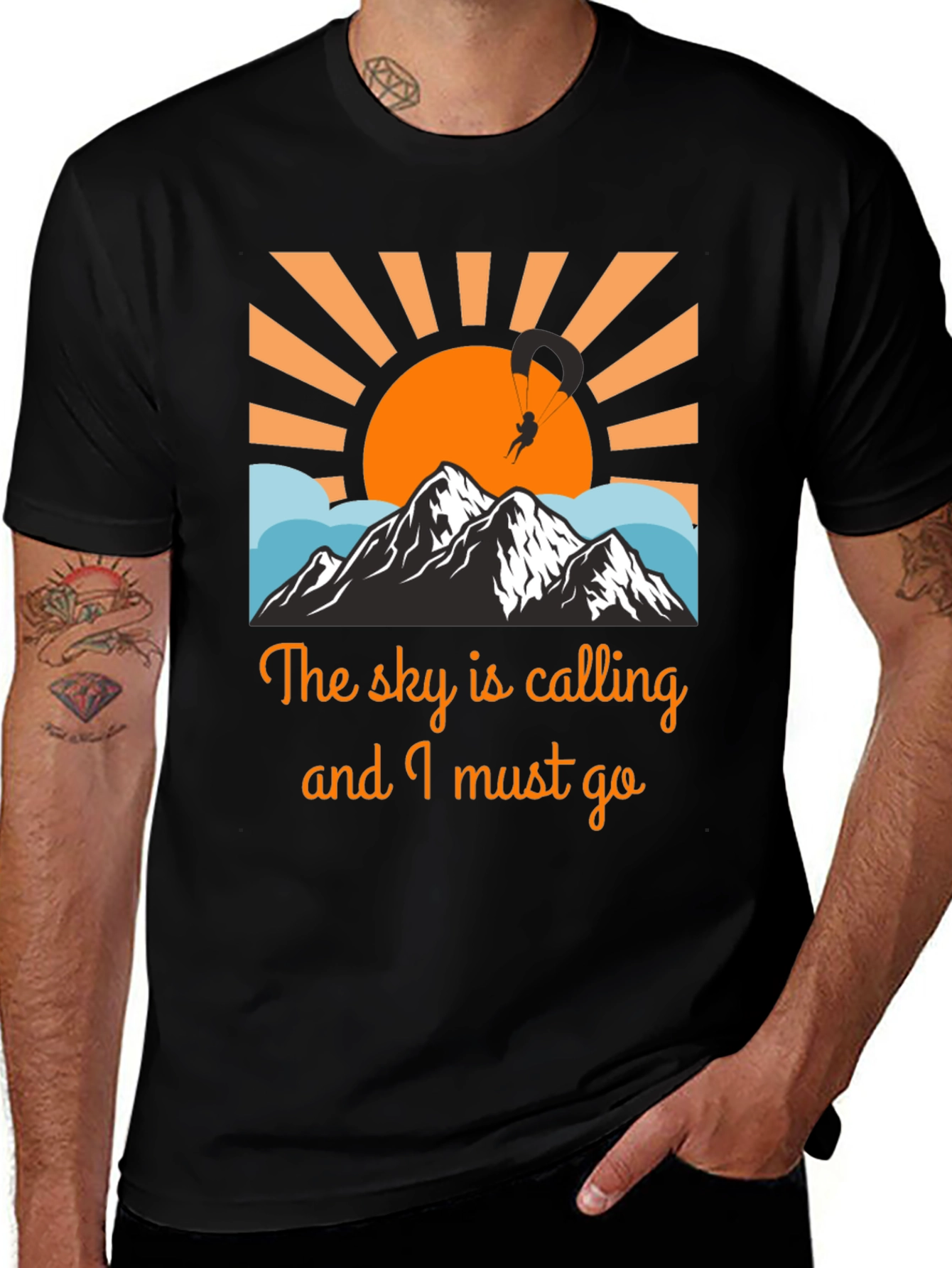 Sky Calling Paragliding Graphic Tee