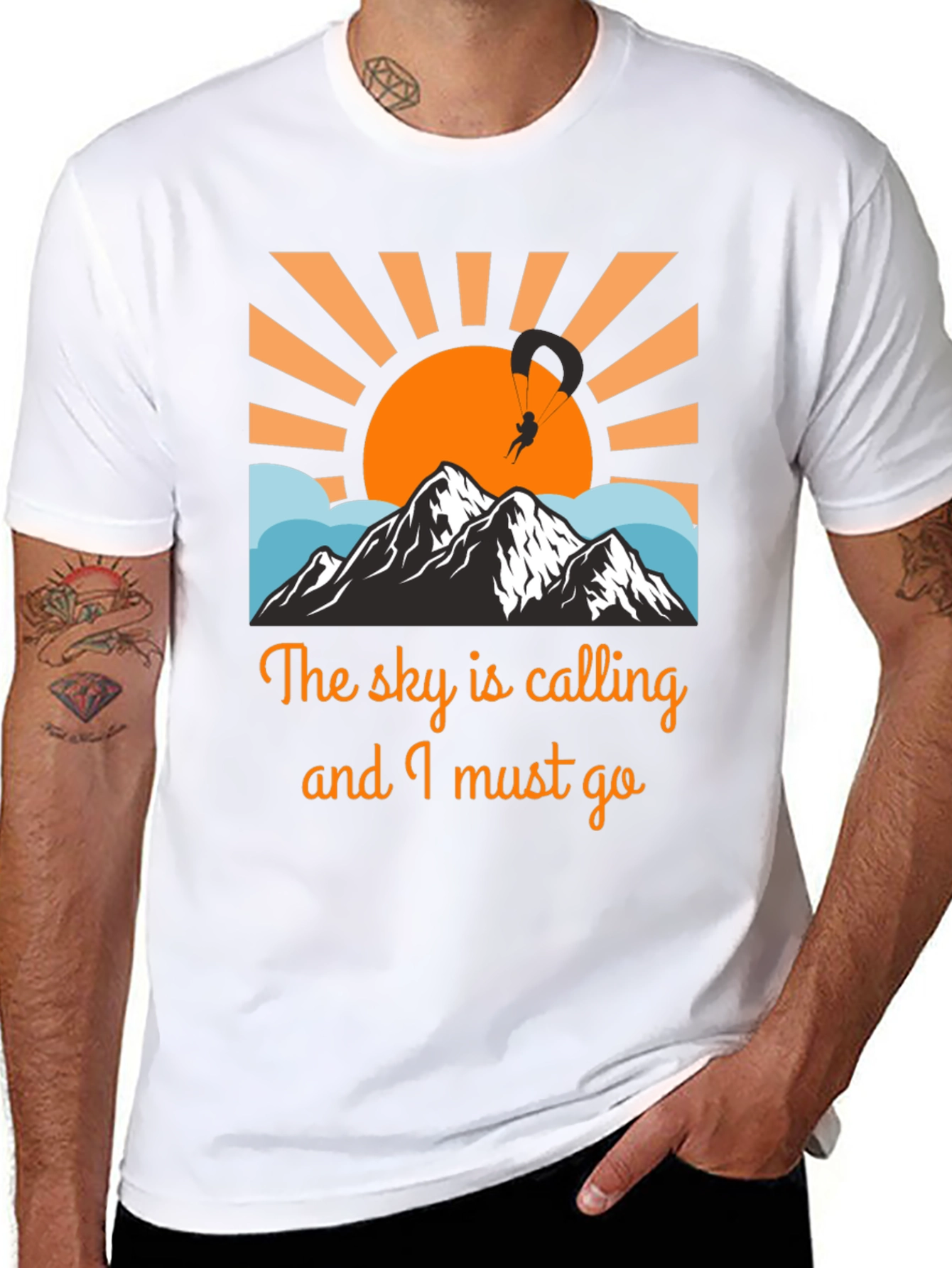 Sky Calling Paragliding Graphic Tee