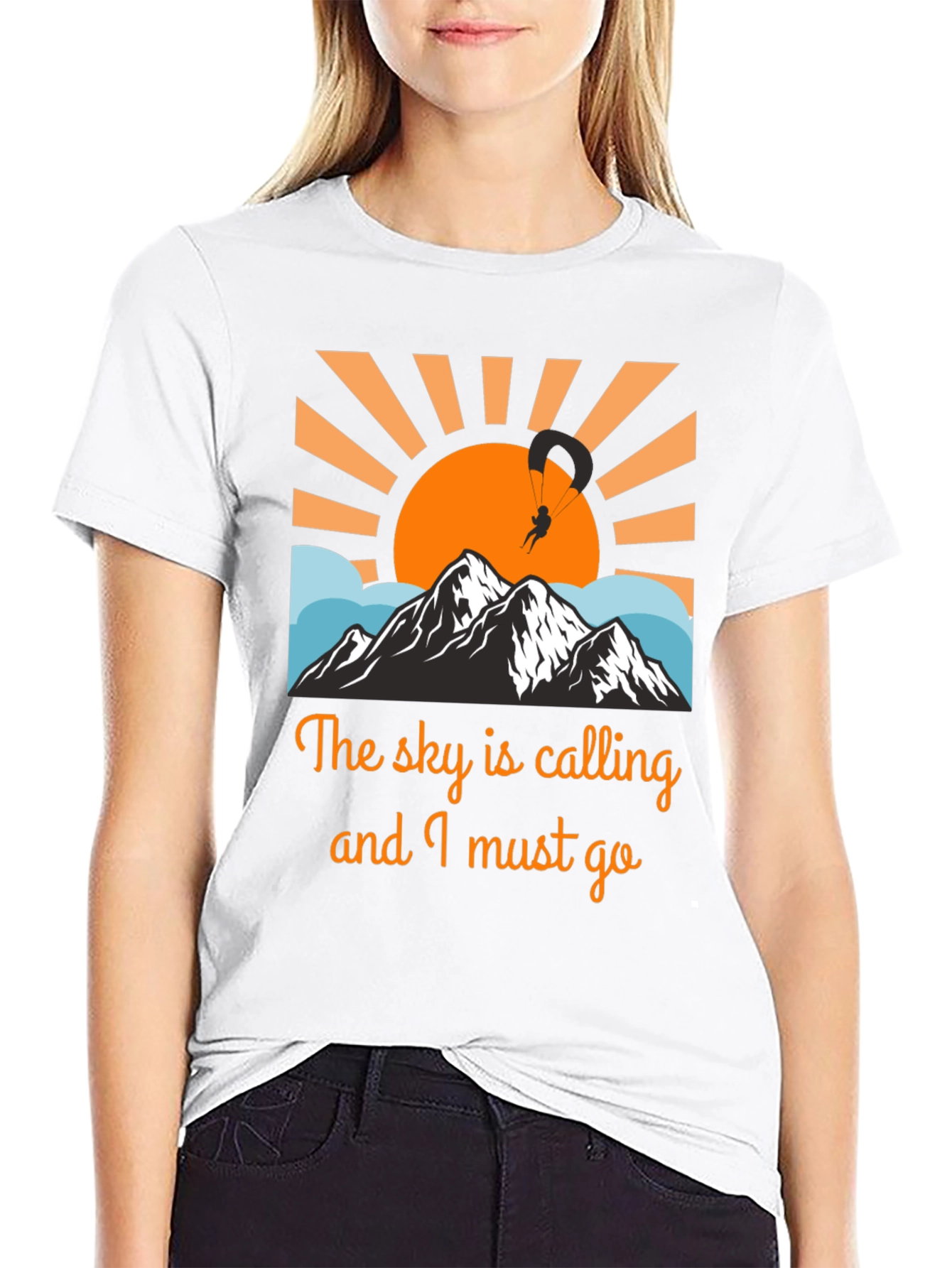 Sky Calling Paragliding Graphic Tee