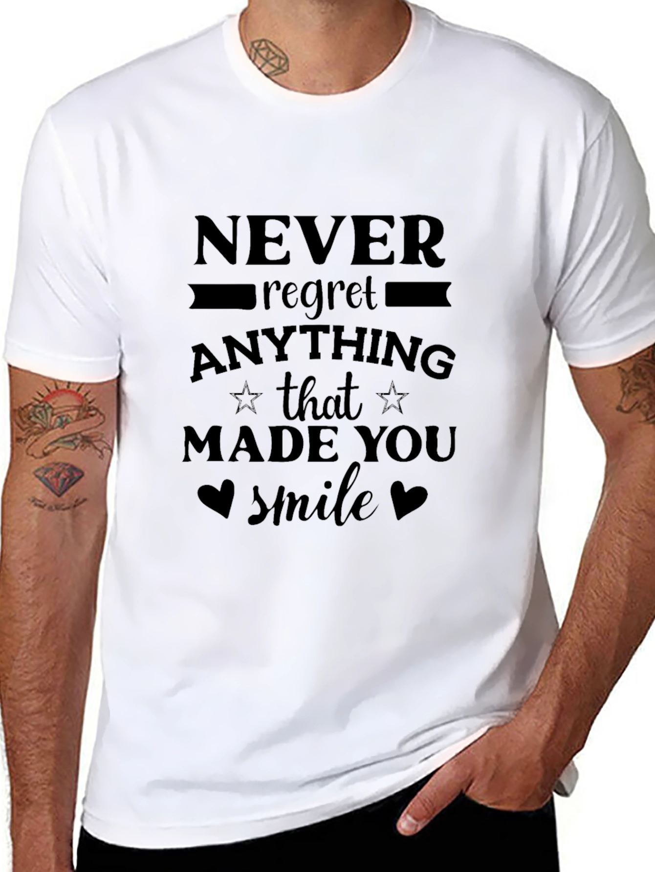 Never Regret T-Shirt - Inspirational Graphic Tee