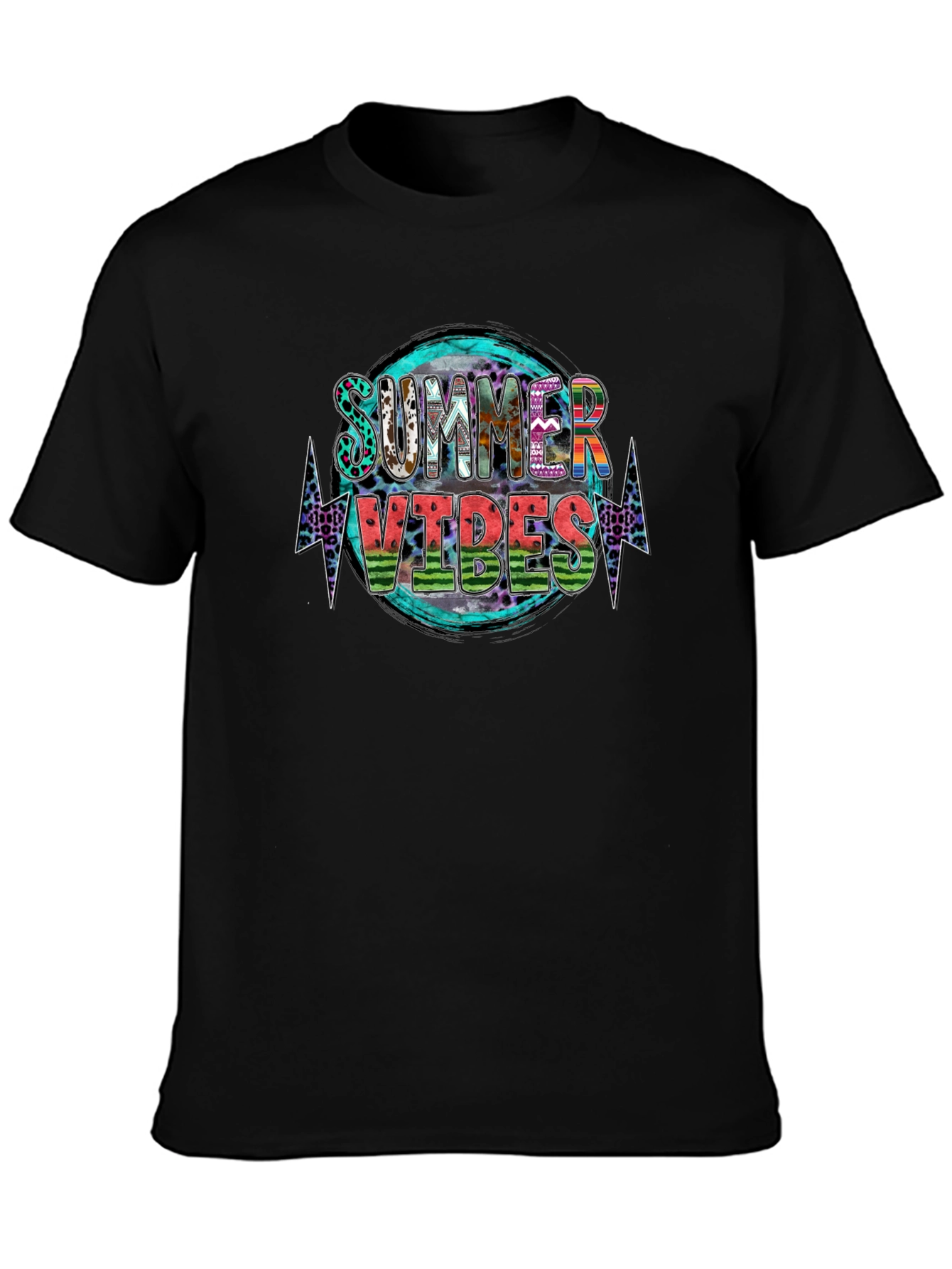 Summer Vibes Graphic Tee - Stylish Black T-Shirt