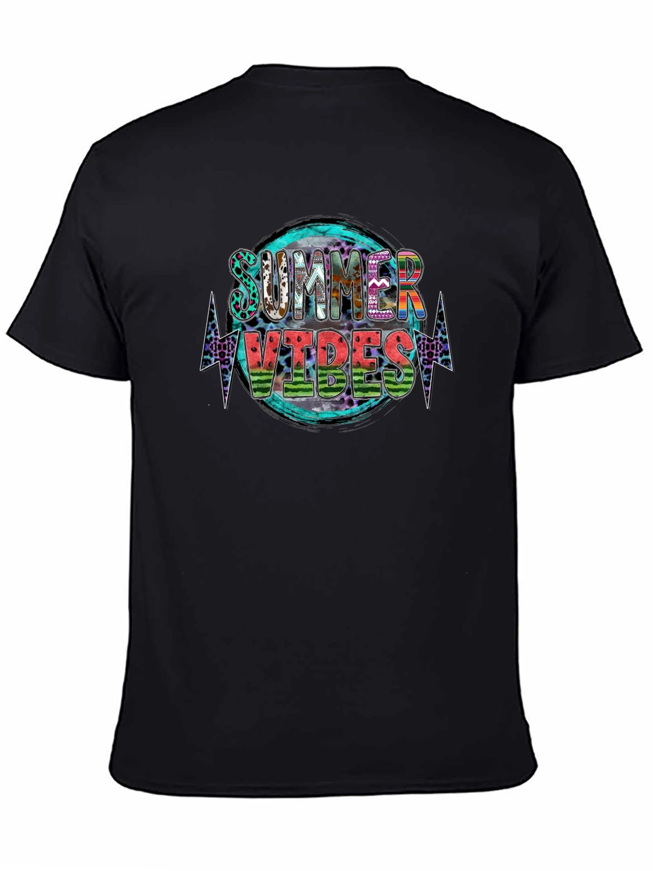Summer Vibes Graphic Tee - Stylish Black T-Shirt