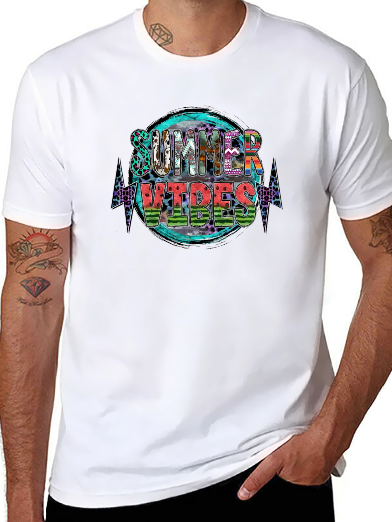 Summer Vibes Graphic Tee - Stylish Black T-Shirt
