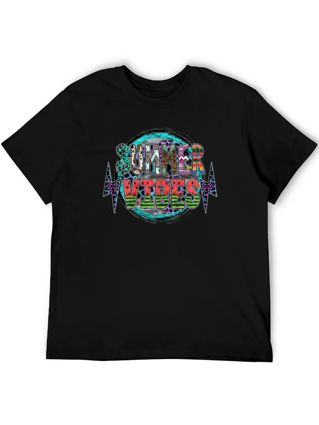 Summer Vibes Graphic Tee - Stylish Black T-Shirt