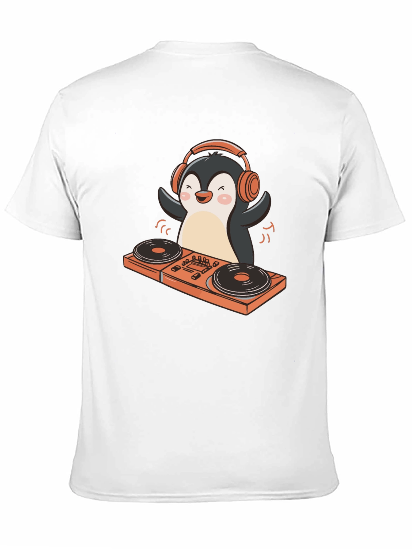 DJ Penguin Graphic T-Shirt - Black