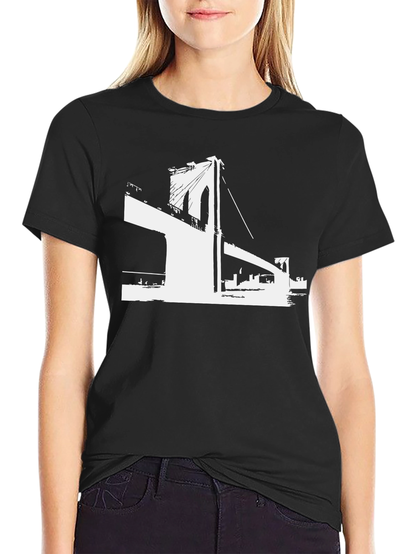 Brooklyn Bridge Graphic Tee - Black