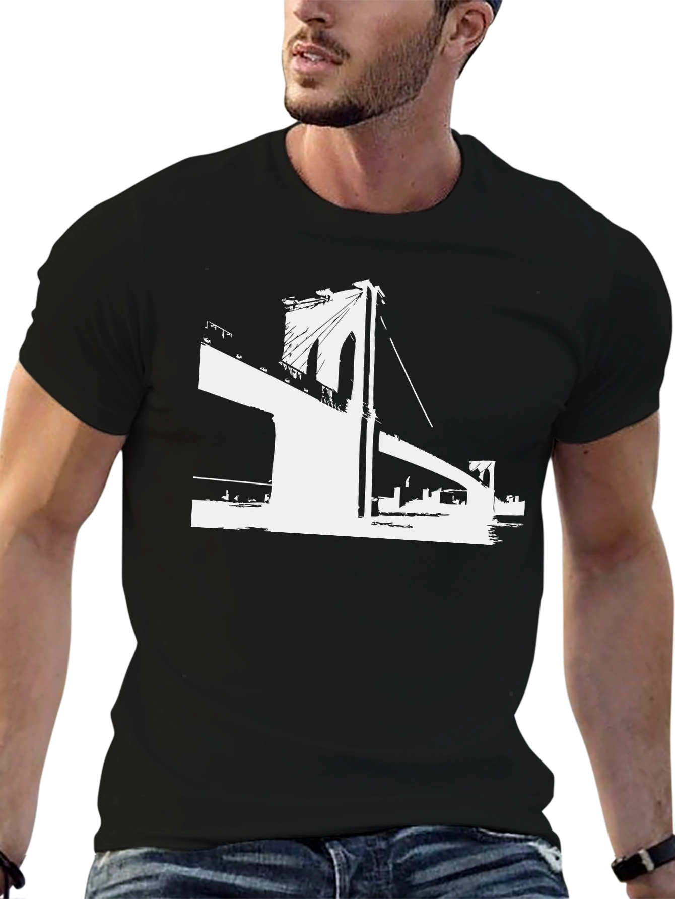 Brooklyn Bridge Graphic Tee - Black