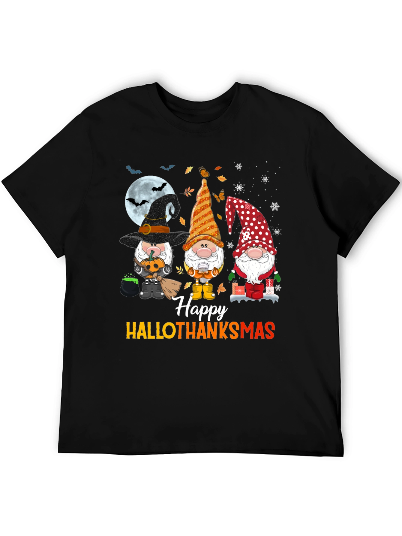 HalloThanksmas Gnomes T-Shirt