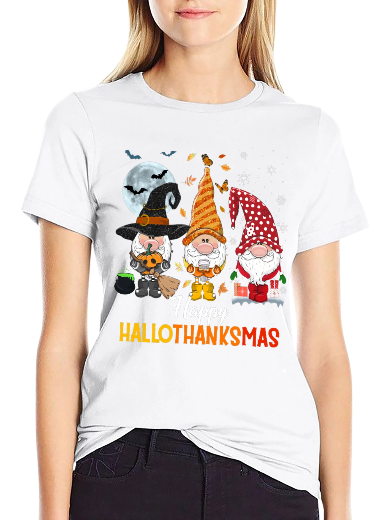 HalloThanksmas Gnomes T-Shirt