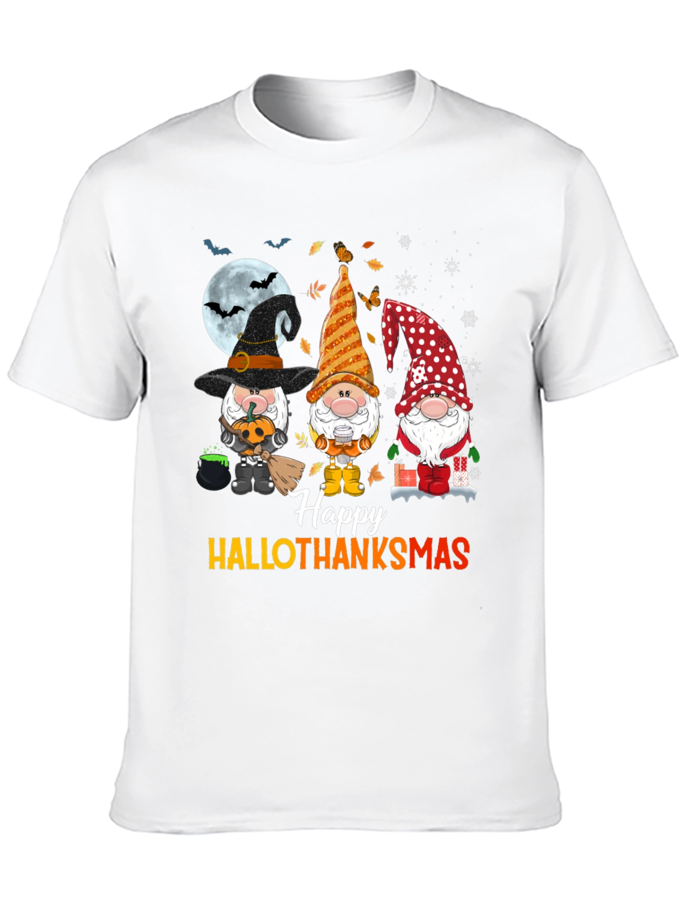 HalloThanksmas Gnomes T-Shirt