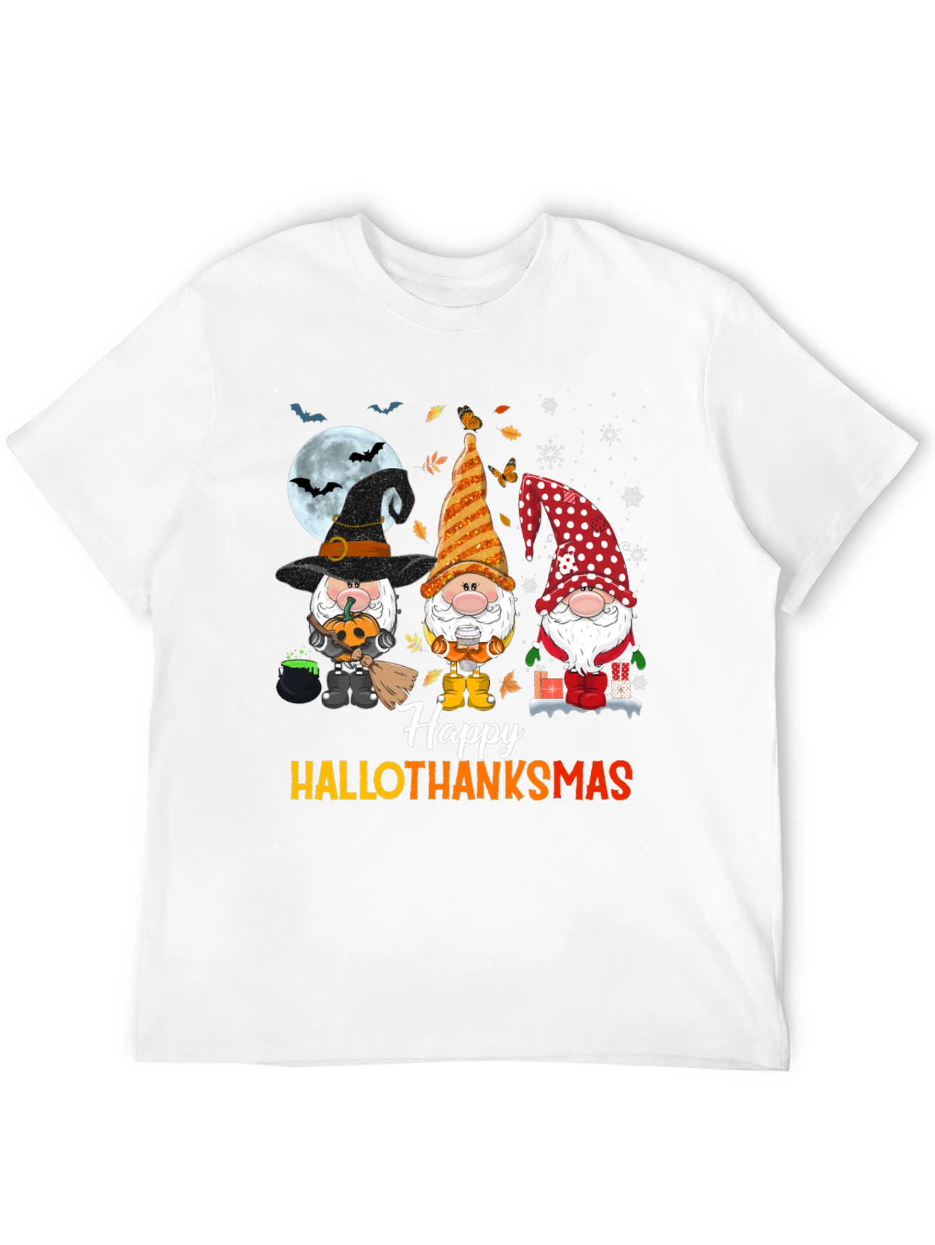 HalloThanksmas Gnomes T-Shirt