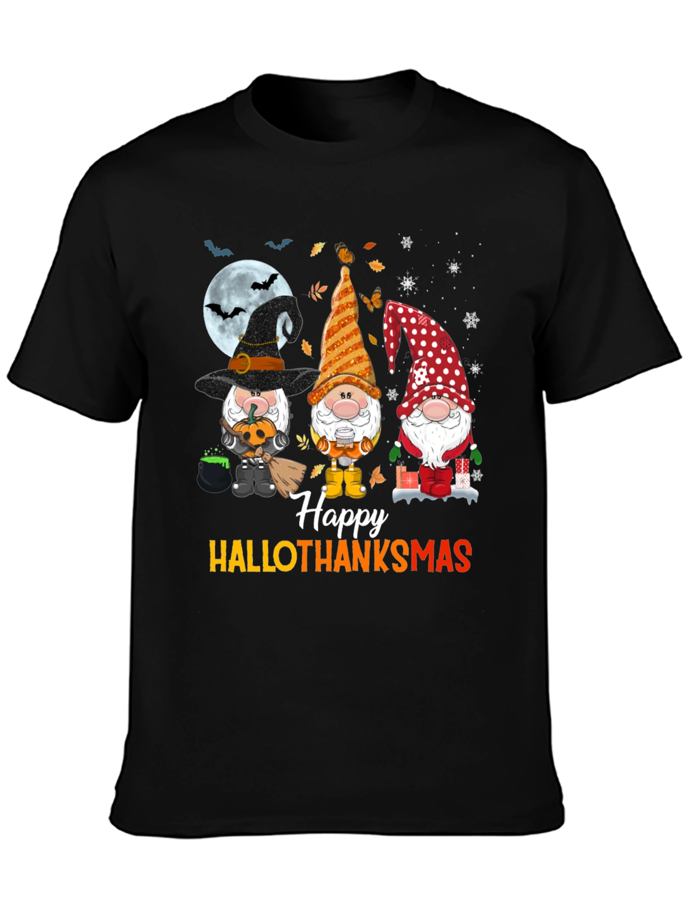 HalloThanksmas Gnomes T-Shirt