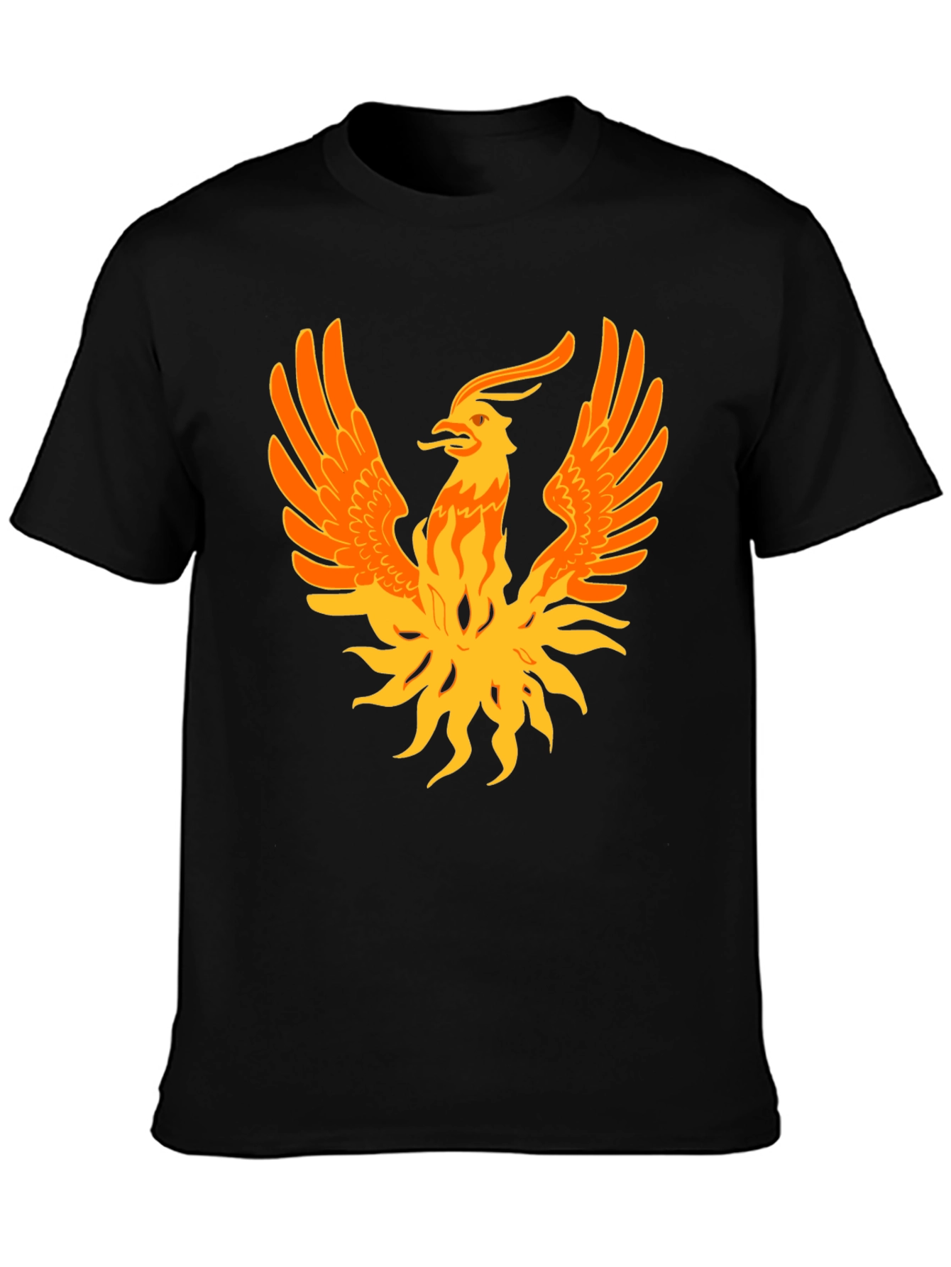 Phoenix Graphic Print Black Tee