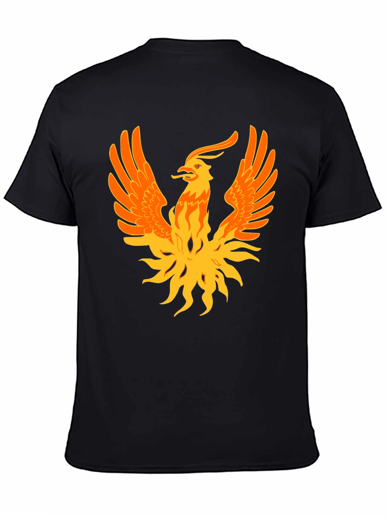 Phoenix Graphic Print Black Tee