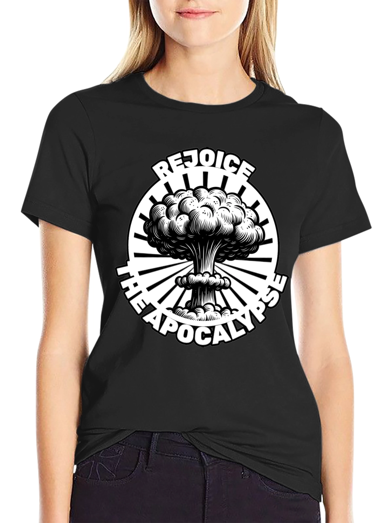 Rejoice the Apocalypse Graphic Tee - Black