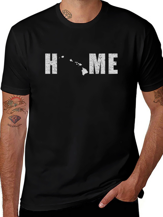 Hawaii Home Graphic T-Shirt - Black