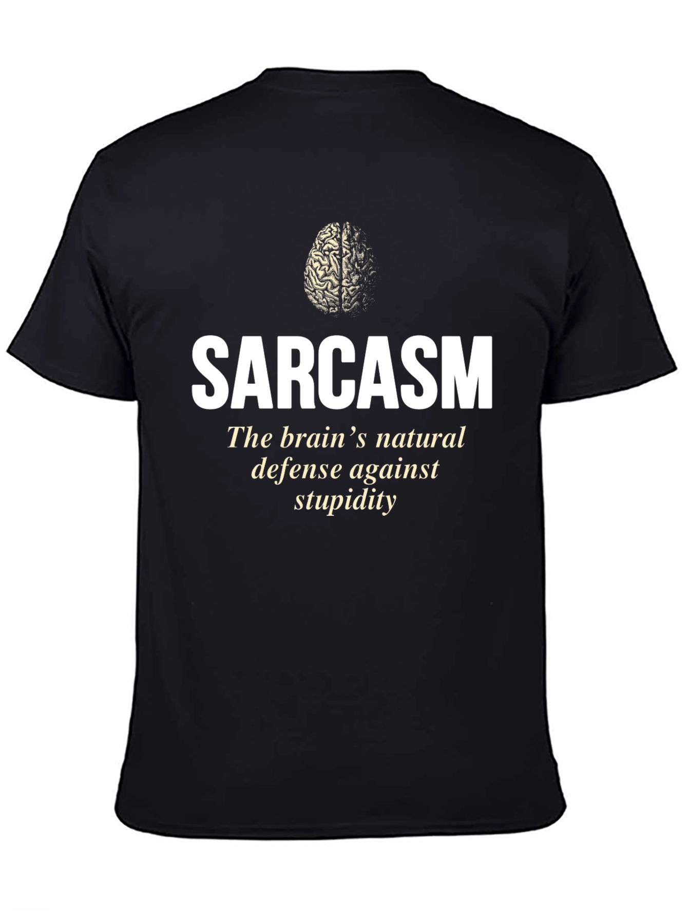 Sarcasm Brain Defense Graphic T-Shirt
