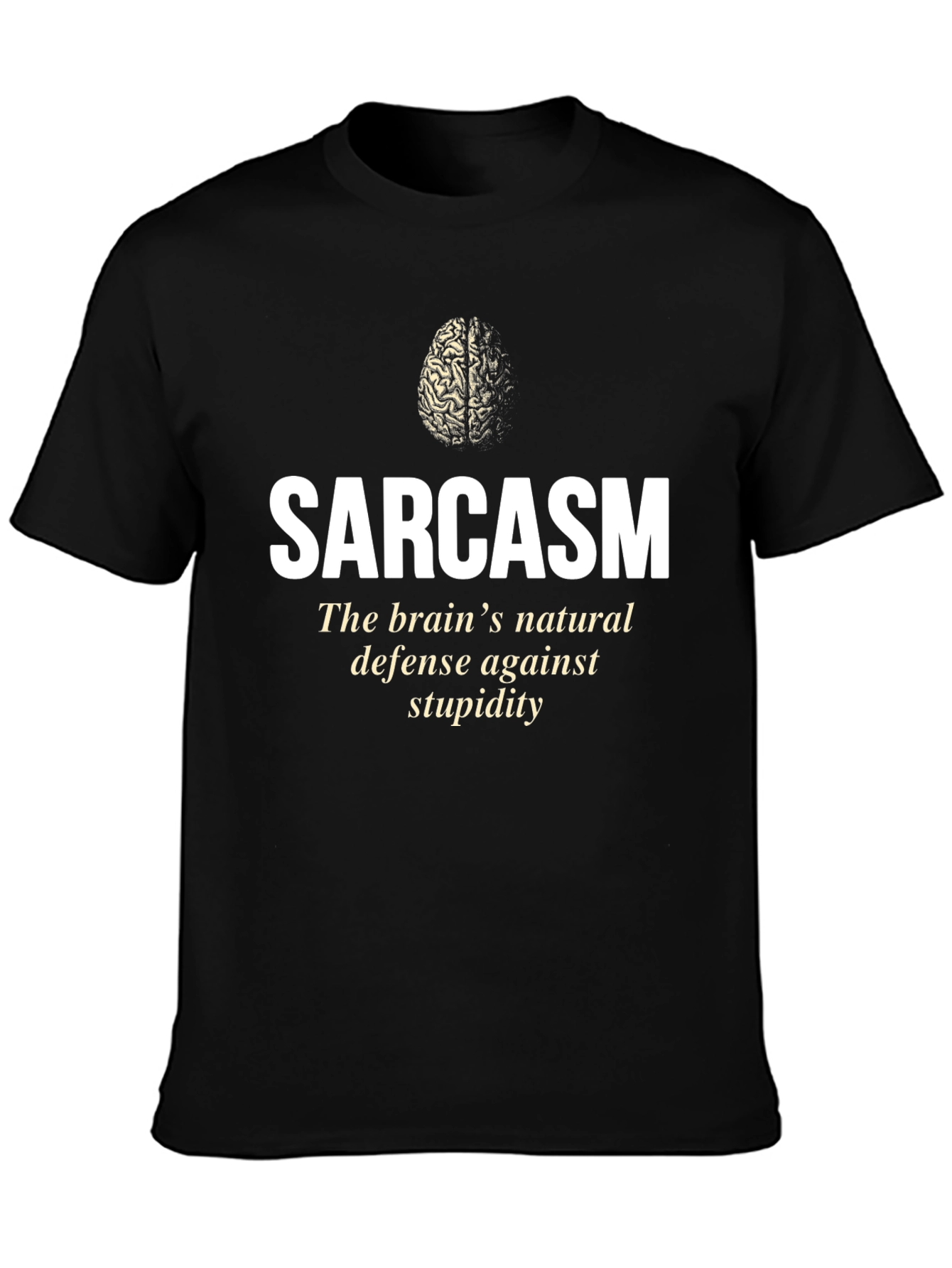 Sarcasm Brain Defense Graphic T-Shirt