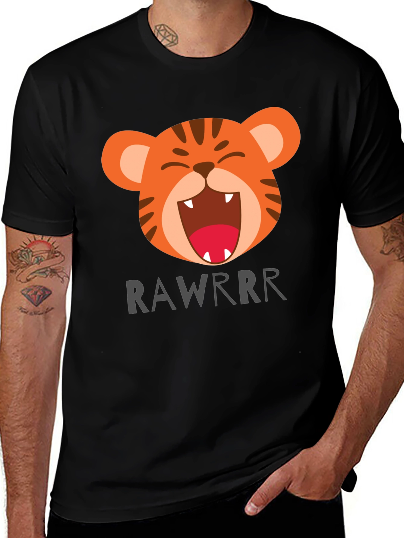 Cartoon Tiger Rawrrr T-Shirt