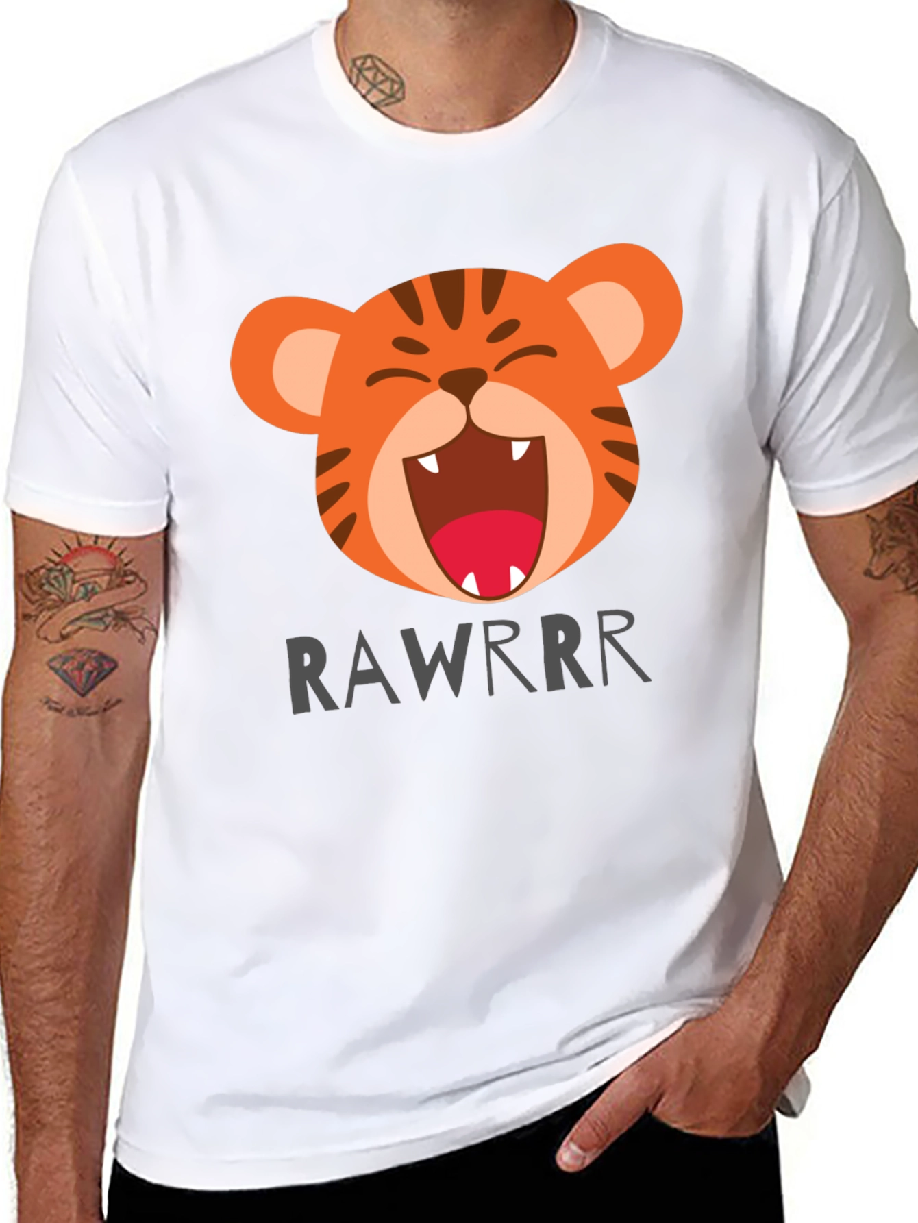 Cartoon Tiger Rawrrr T-Shirt
