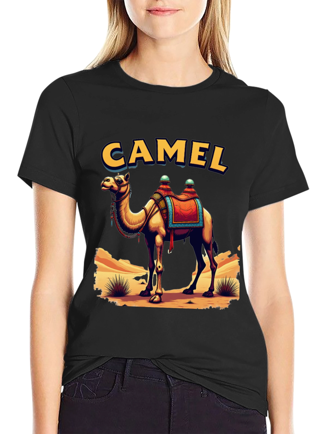 Camel Graphic Tee - Desert Adventure T-Shirt