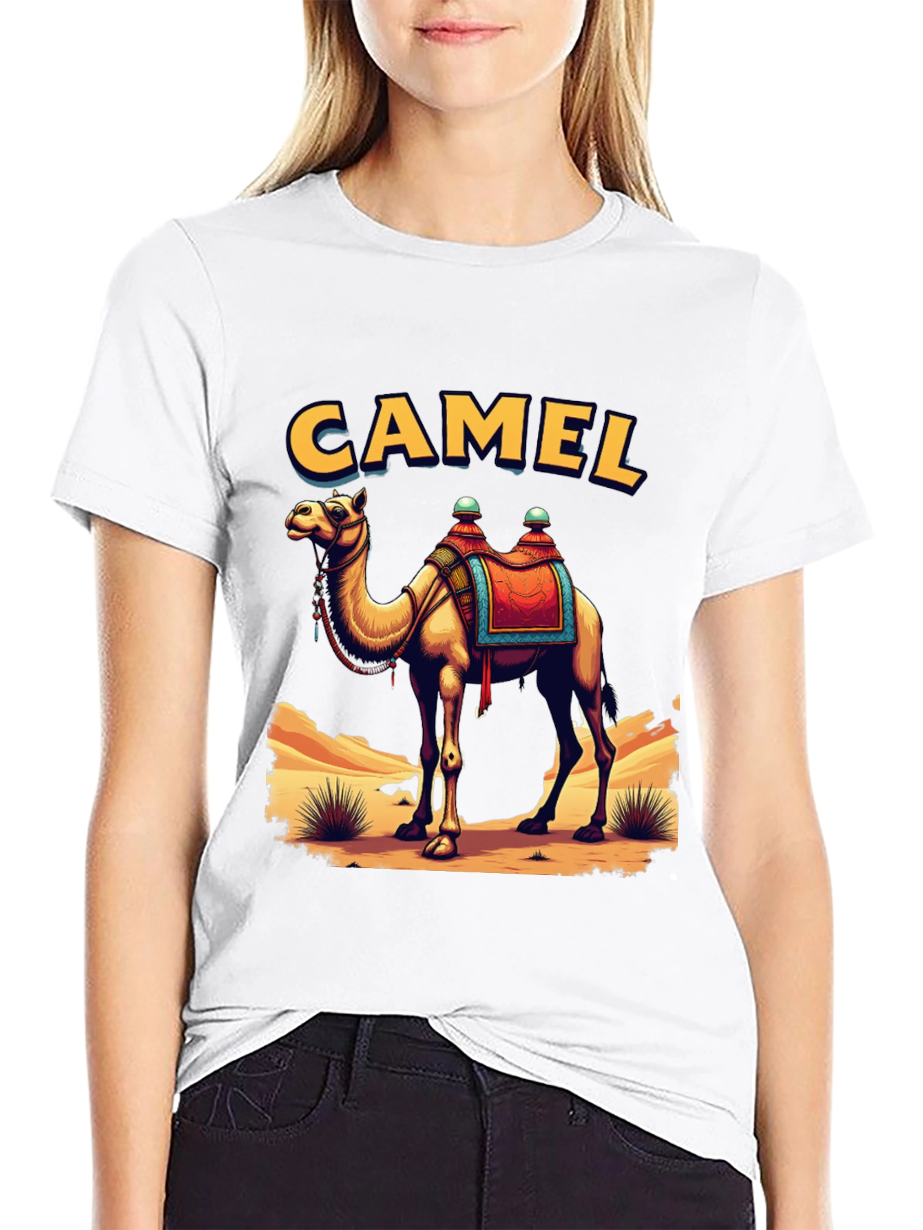 Camel Graphic Tee - Desert Adventure T-Shirt