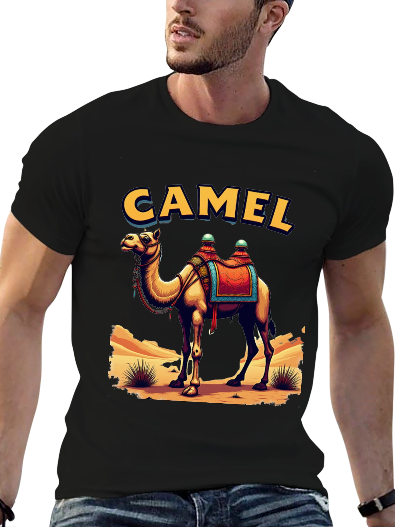 Camel Graphic Tee - Desert Adventure T-Shirt