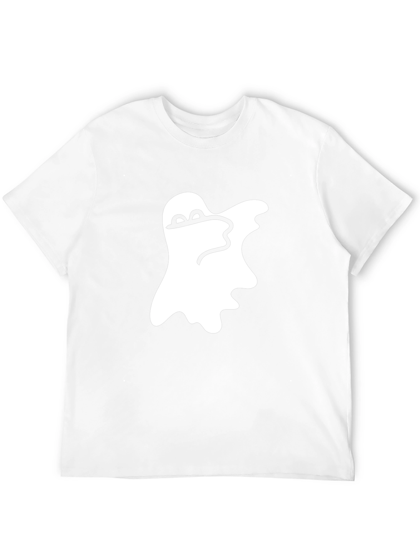Cool Ghost Graphic Tee - Black Cotton Shirt