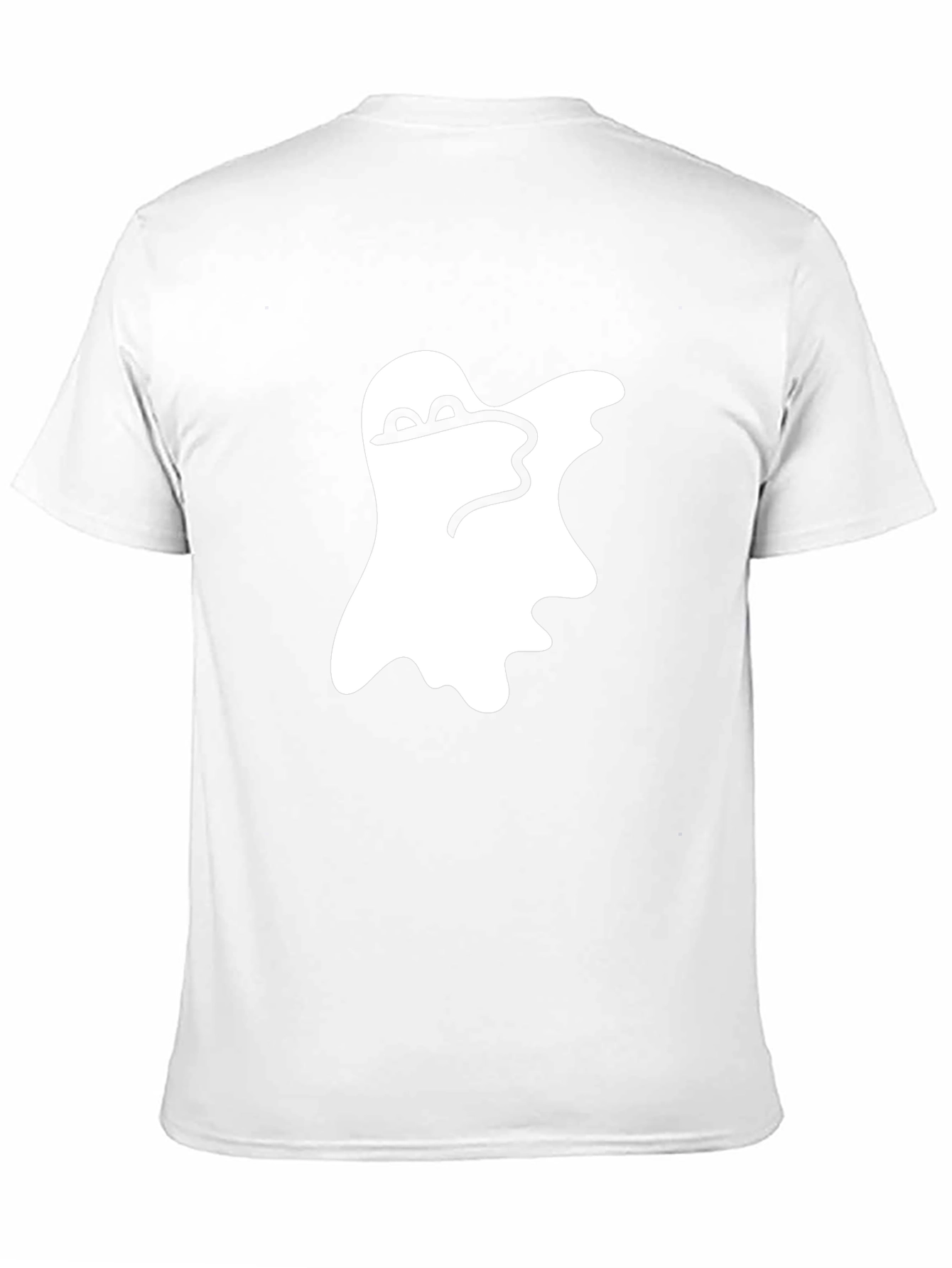 Cool Ghost Graphic Tee - Black Cotton Shirt