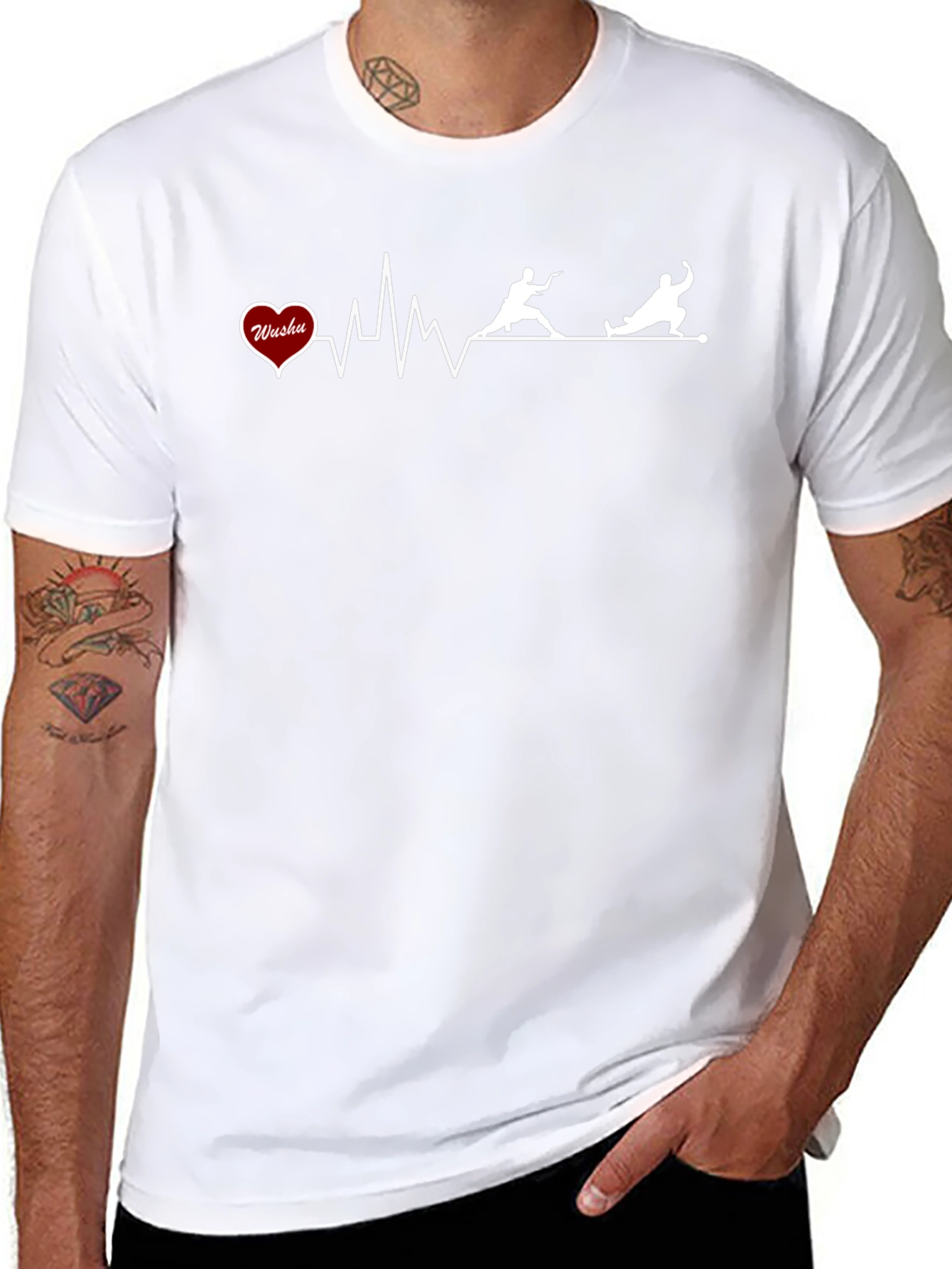 Wushu Heartbeat T-Shirt - Martial Arts Graphic Tee