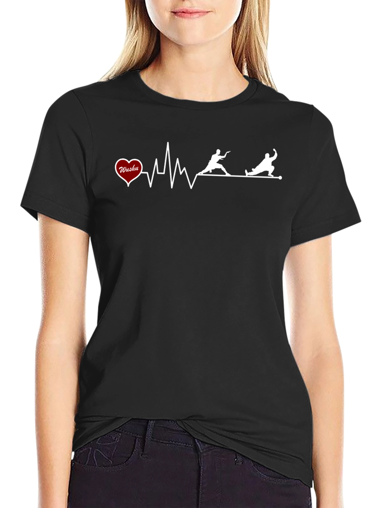 Wushu Heartbeat T-Shirt - Martial Arts Graphic Tee