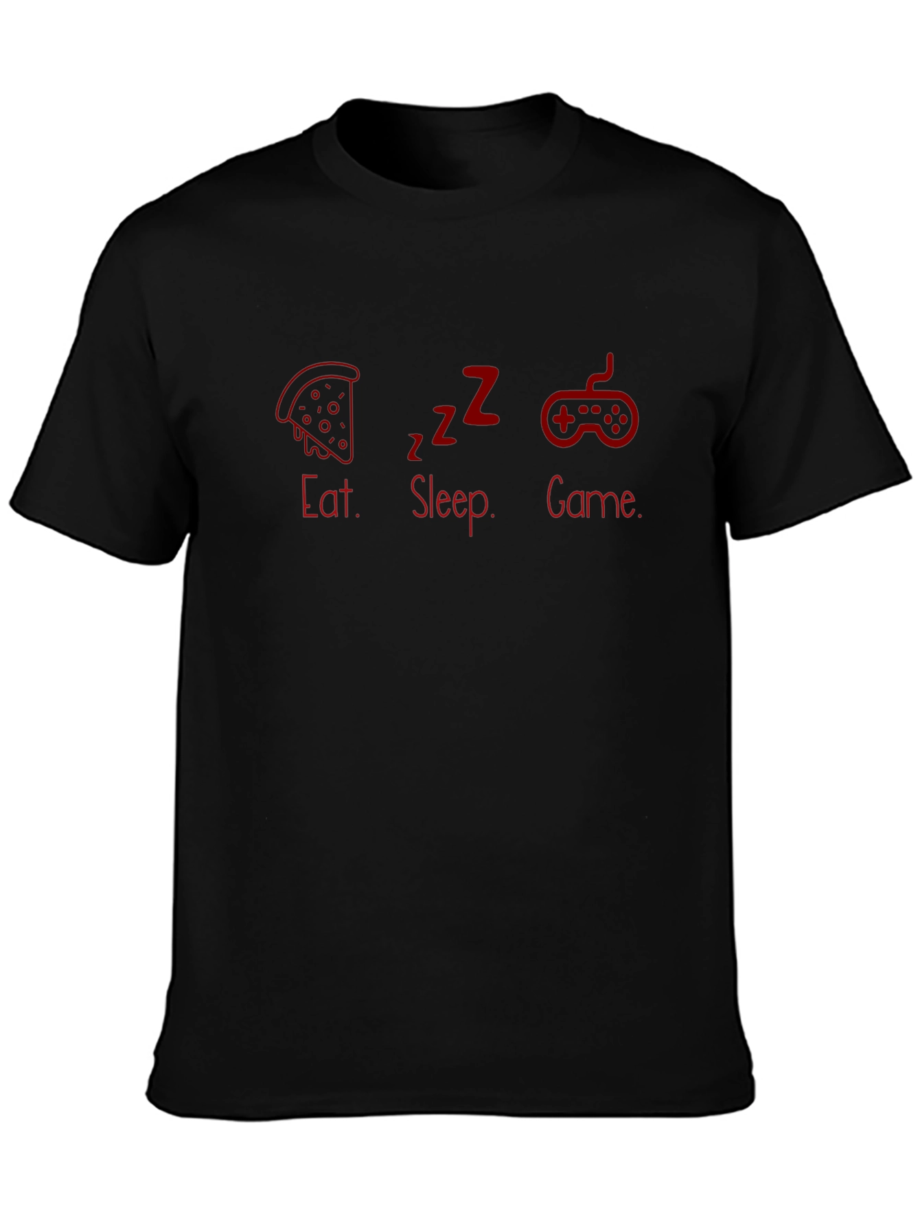 Eat Sleep Game Black T-Shirt