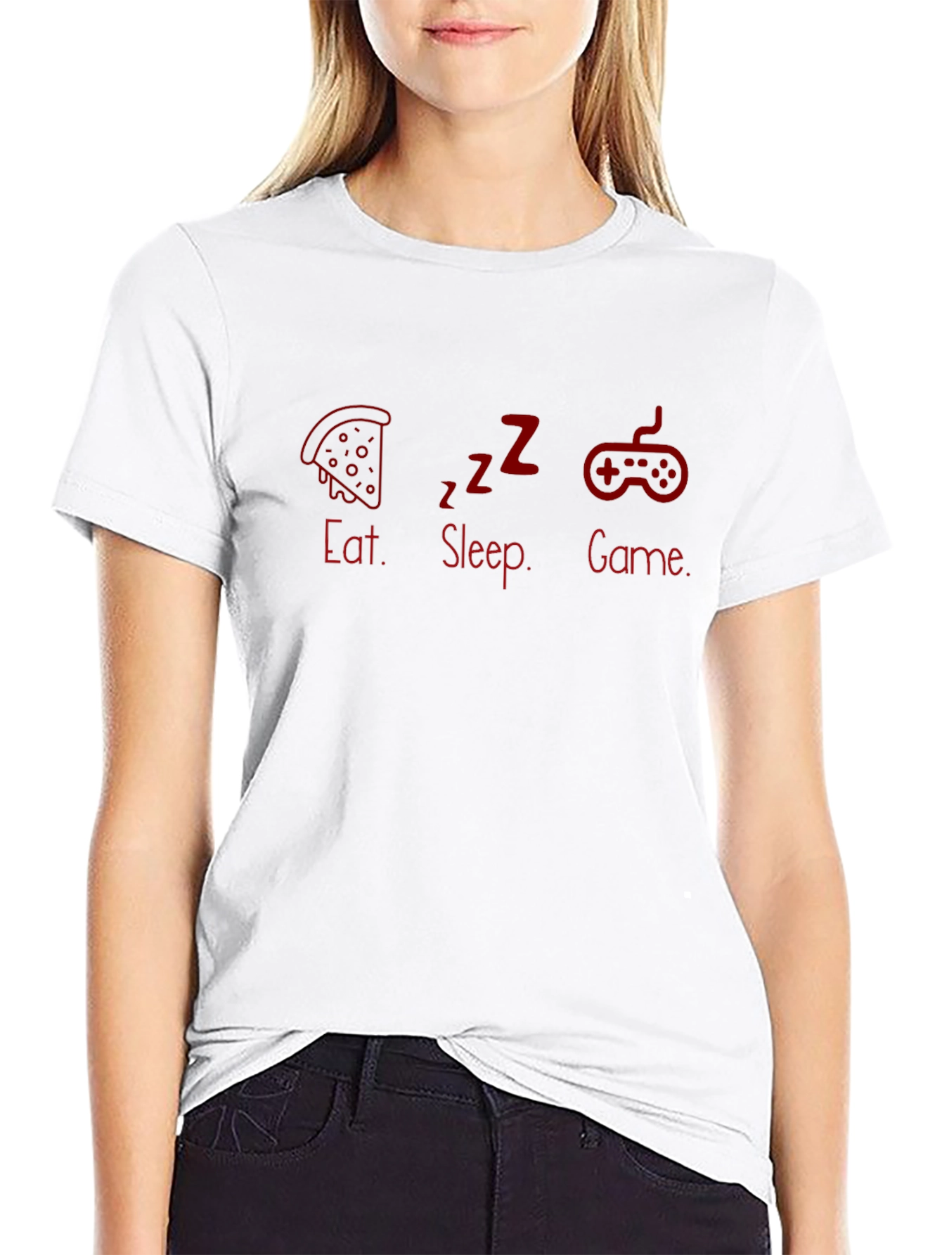 Eat Sleep Game Black T-Shirt