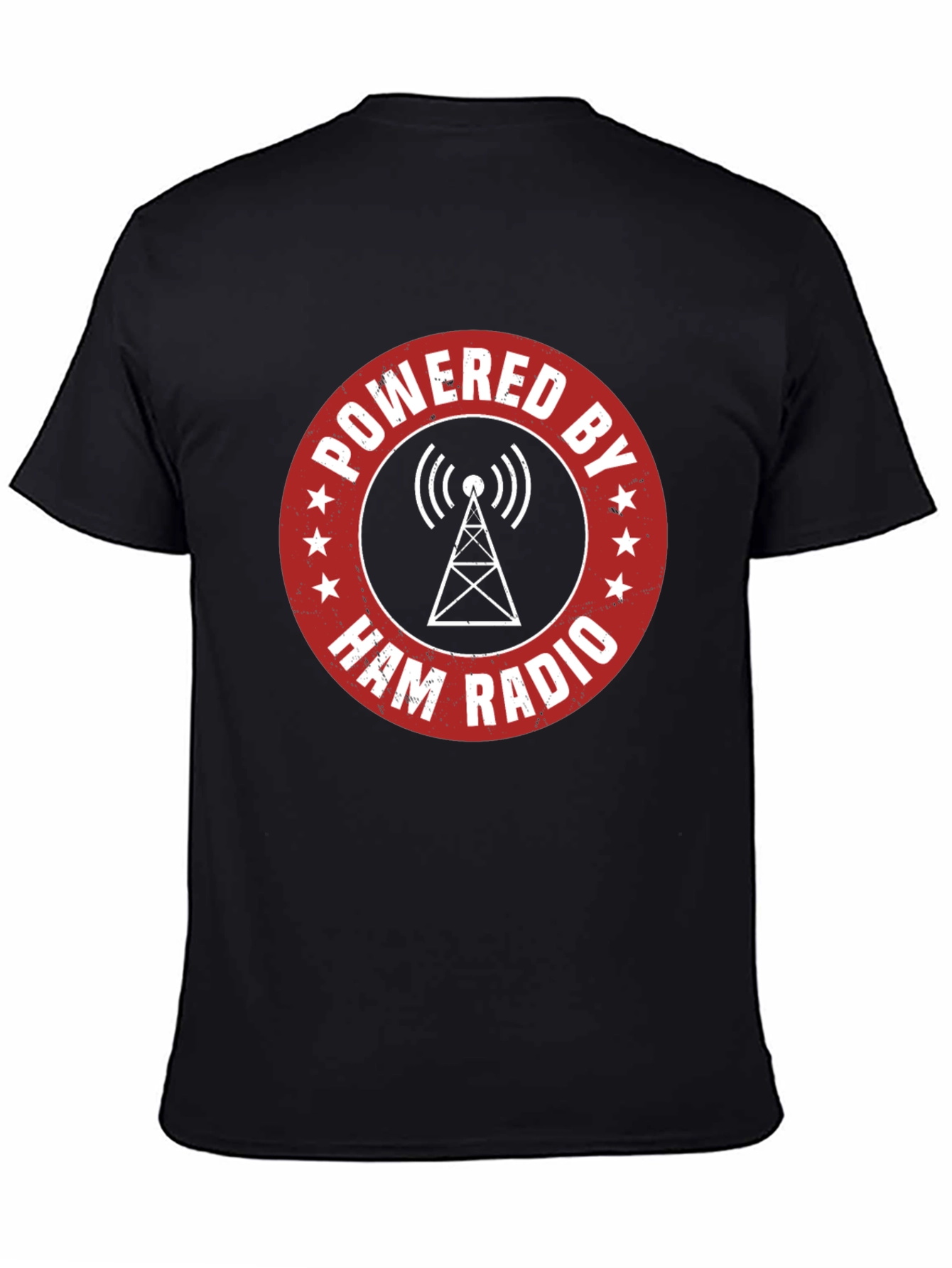 Powered by Ham Radio T-Shirt - Hobbyist Design