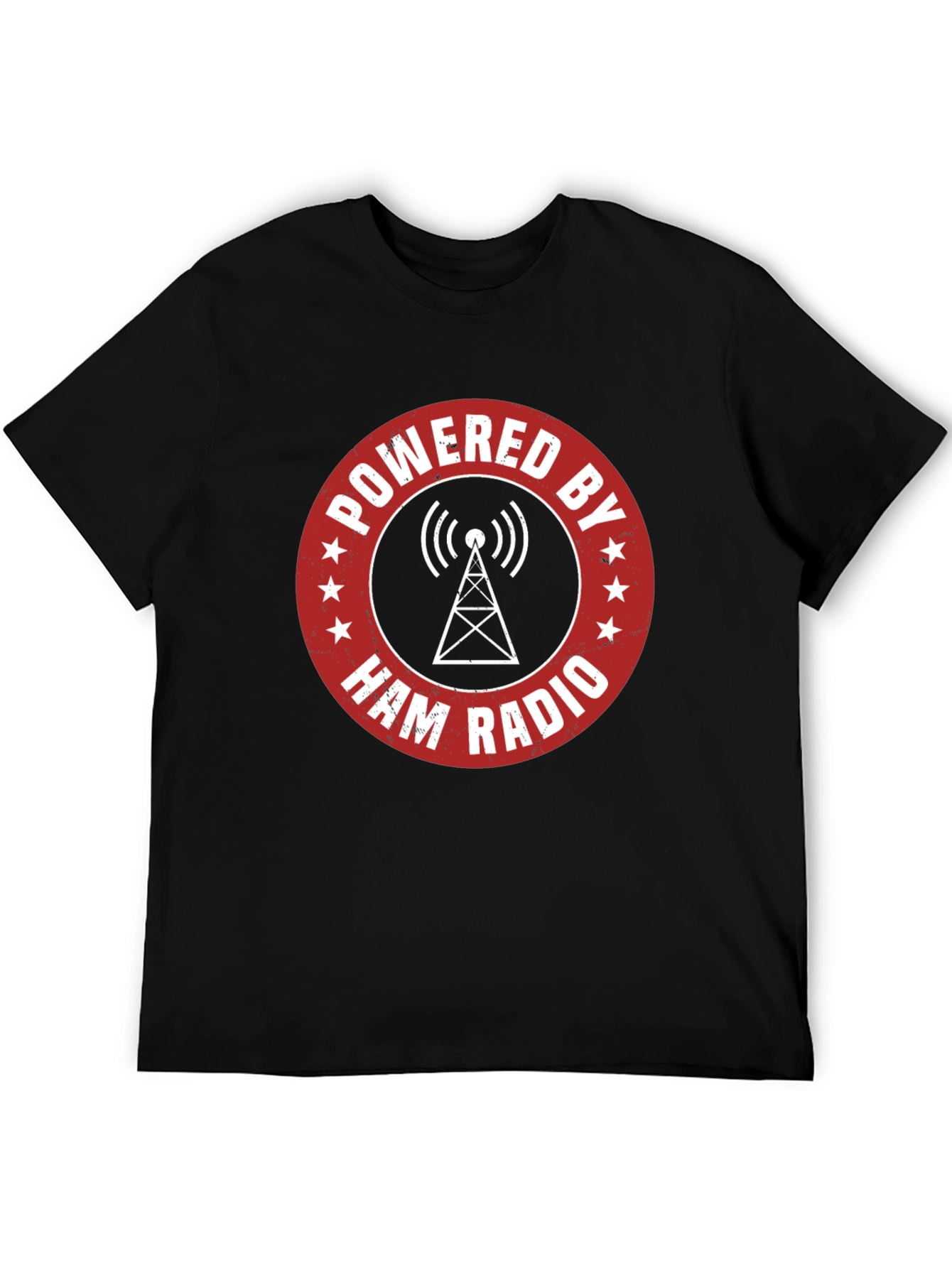 Powered by Ham Radio T-Shirt - Hobbyist Design
