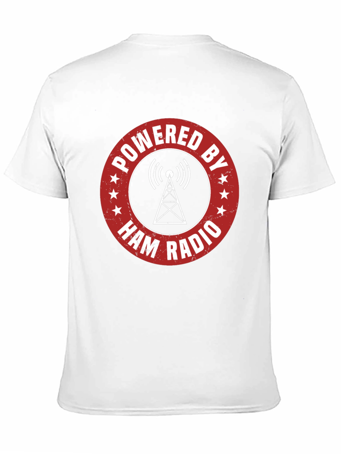 Powered by Ham Radio T-Shirt - Hobbyist Design