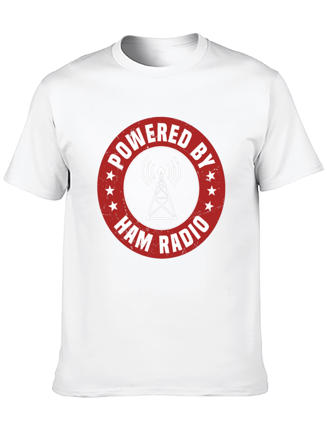 Powered by Ham Radio T-Shirt - Hobbyist Design