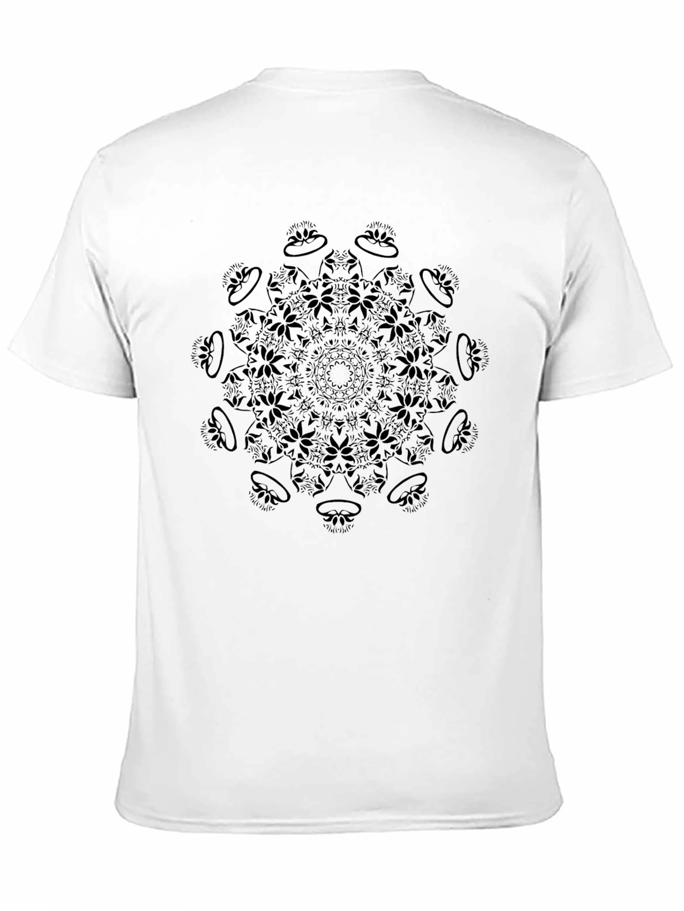 Black Mandala Graphic Tee - Casual Comfort