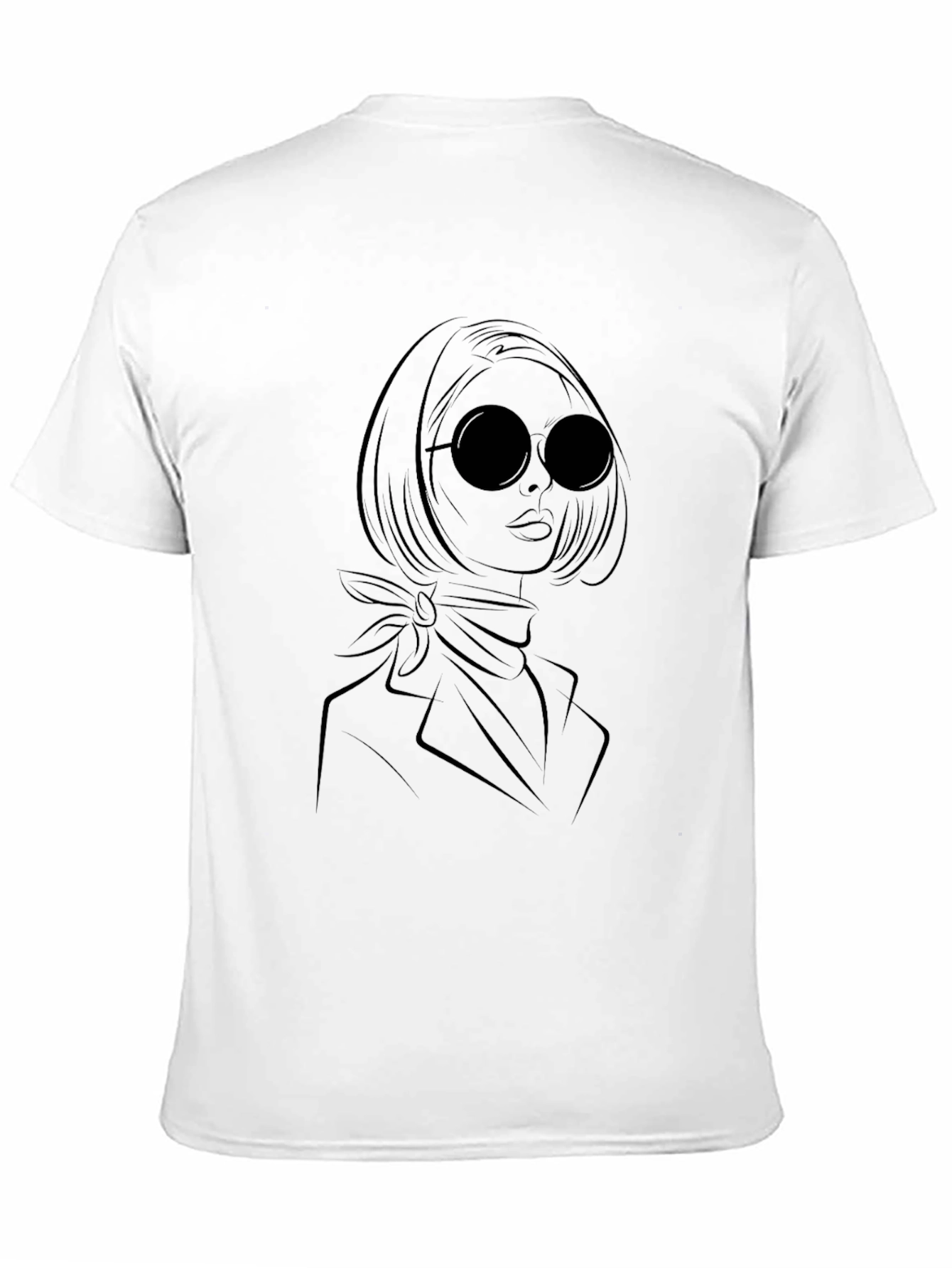 Elegant Woman Graphic Tee - Black