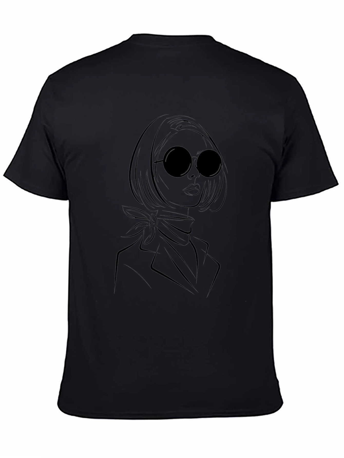 Elegant Woman Graphic Tee - Black